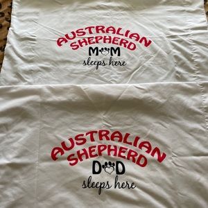 Queen size Australian shepherd pillowcase